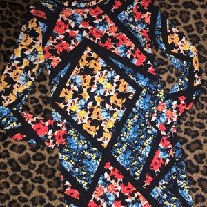 Topshop Floral Kaleidoscope Dress